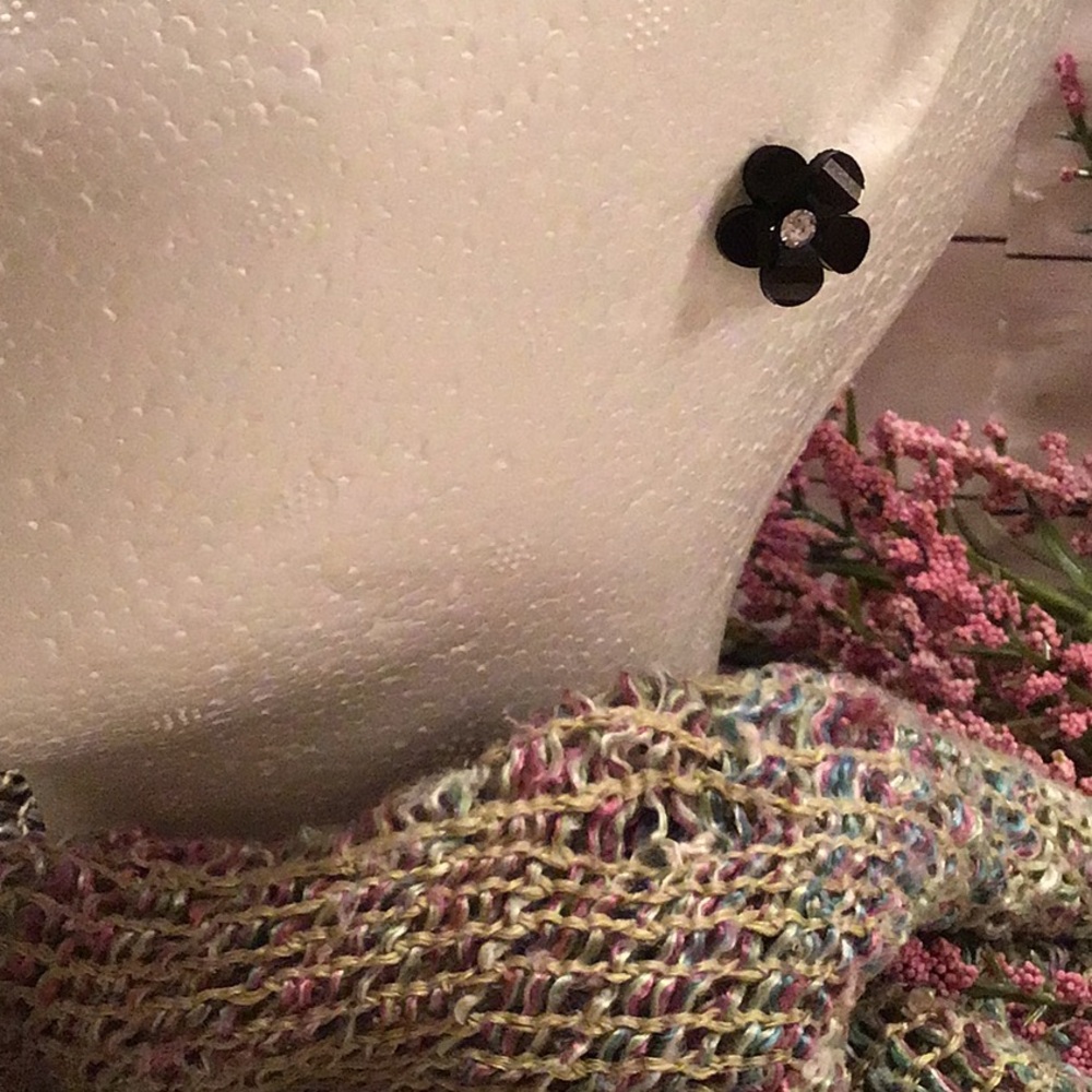 Black Flower Earrings
